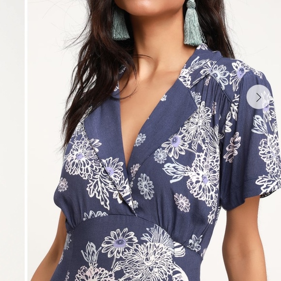 FREE PEOPLE Blue Hawaii Fit-and-Flare Dress - XS - Picture 4 of 14